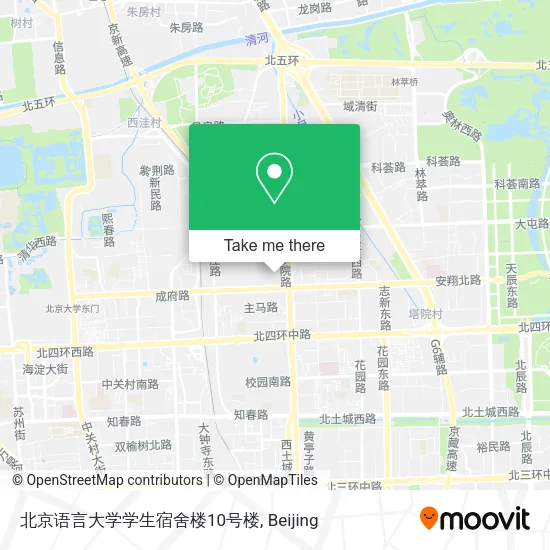 北京语言大学学生宿舍楼10号楼 map