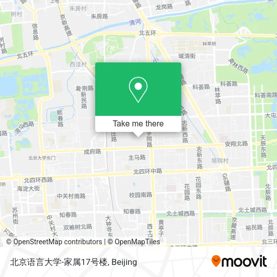 北京语言大学-家属17号楼 map