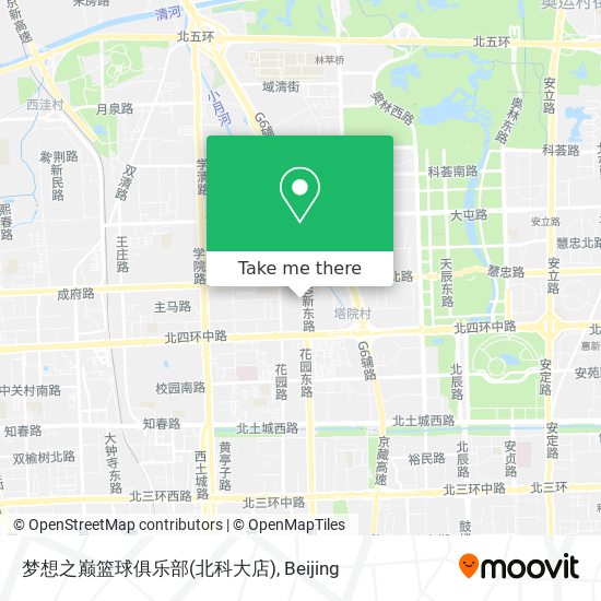 梦想之巅篮球俱乐部(北科大店) map