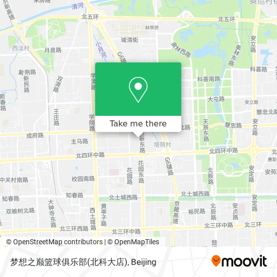 梦想之巅篮球俱乐部(北科大店) map