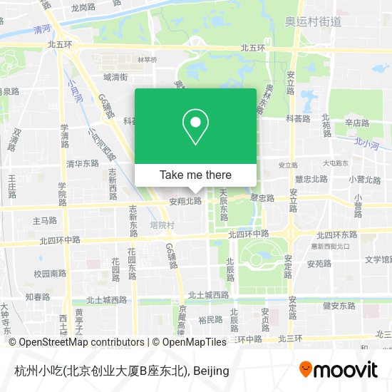 杭州小吃(北京创业大厦B座东北) map