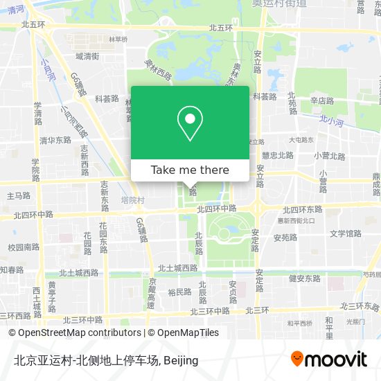 北京亚运村-北侧地上停车场 map