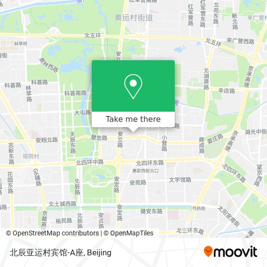 北辰亚运村宾馆-A座 map