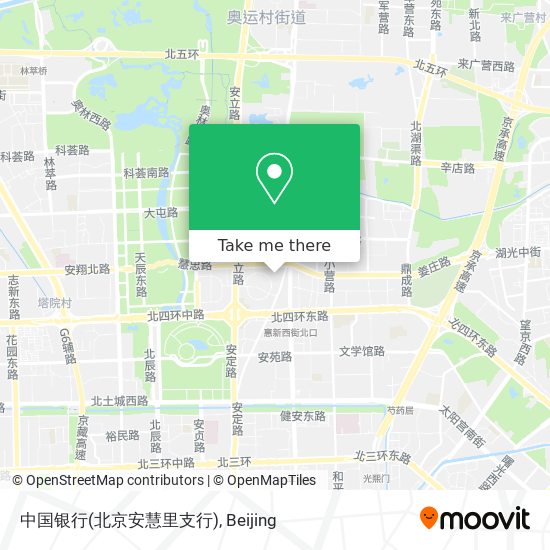 中国银行(北京安慧里支行) map