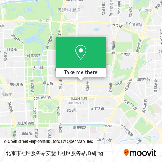 北京市社区服务站安慧里社区服务站 map
