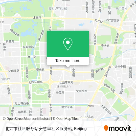 北京市社区服务站安慧里社区服务站 map
