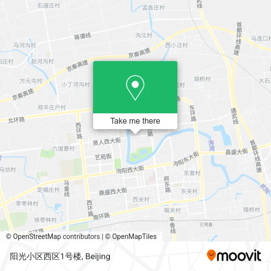 阳光小区西区1号楼 map