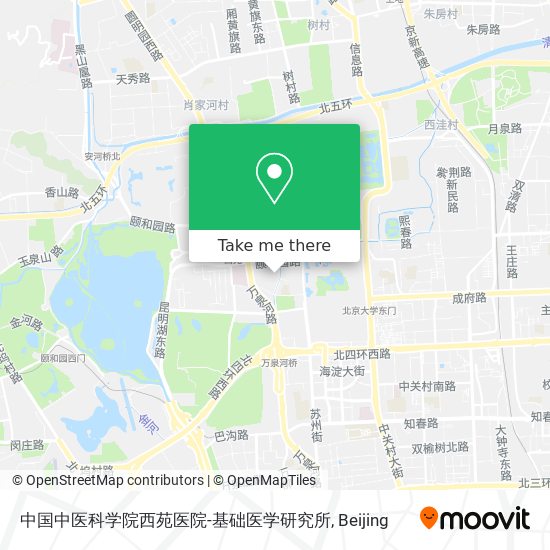 中国中医科学院西苑医院-基础医学研究所 map