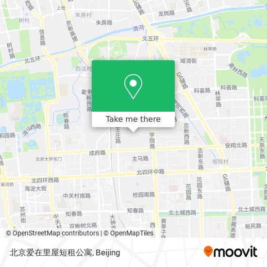 北京爱在里屋短租公寓 map