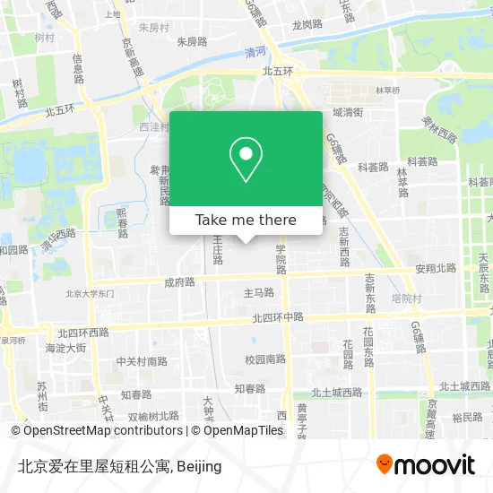 北京爱在里屋短租公寓 map