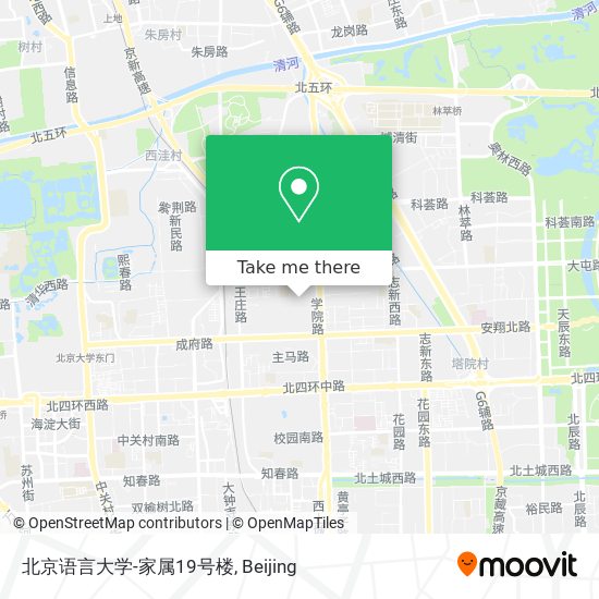 北京语言大学-家属19号楼 map