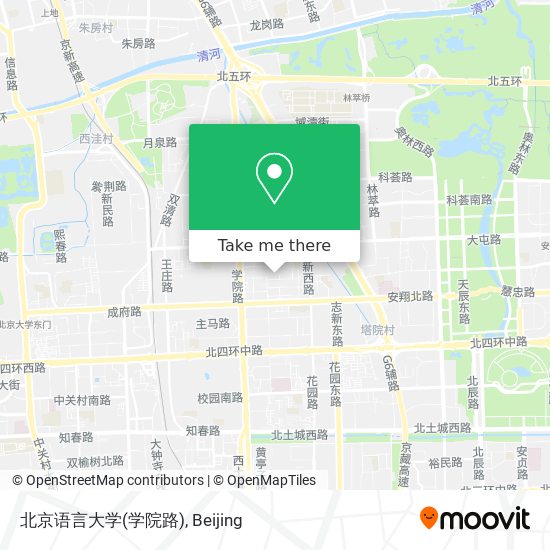 北京语言大学(学院路) map