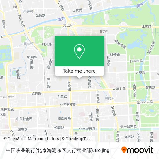 中国农业银行(北京海淀东区支行营业部) map