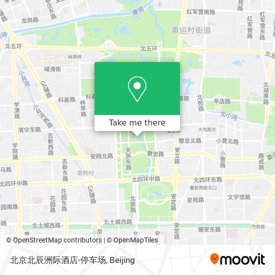 北京北辰洲际酒店-停车场 map