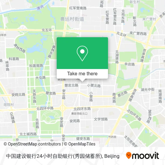 中国建设银行24小时自助银行(秀园储蓄所) map