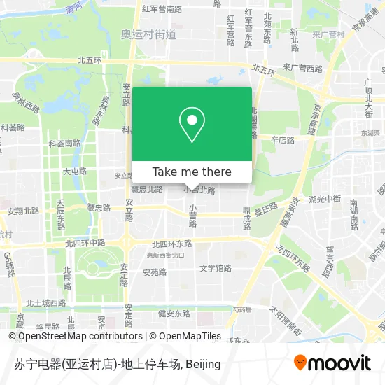 苏宁电器(亚运村店)-地上停车场 map