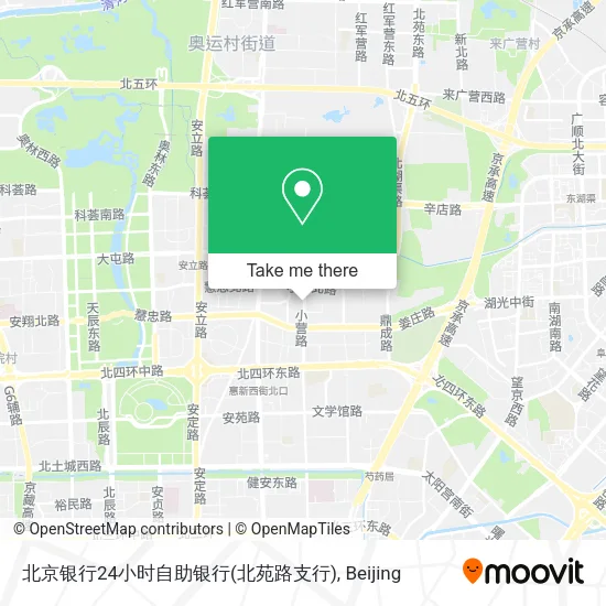 北京银行24小时自助银行(北苑路支行) map