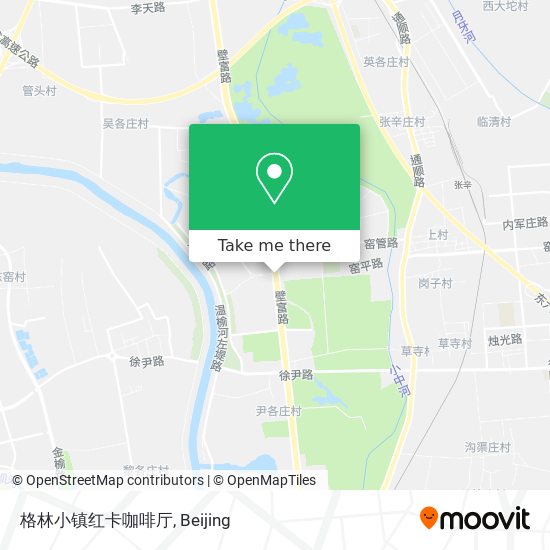 格林小镇红卡咖啡厅 map