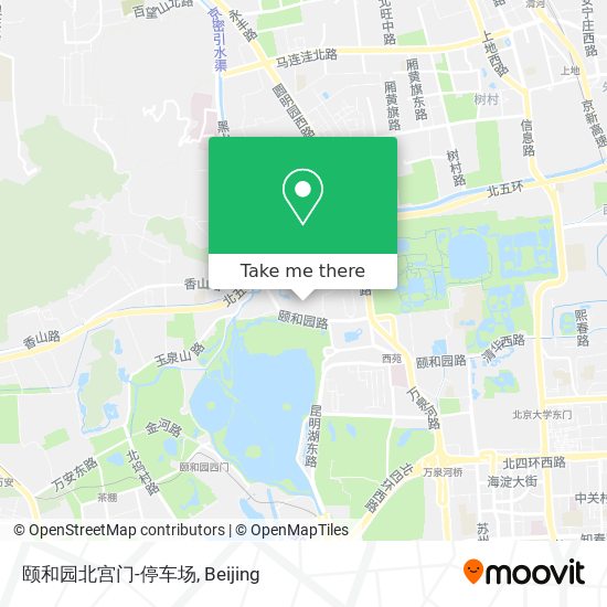 颐和园北宫门-停车场 map