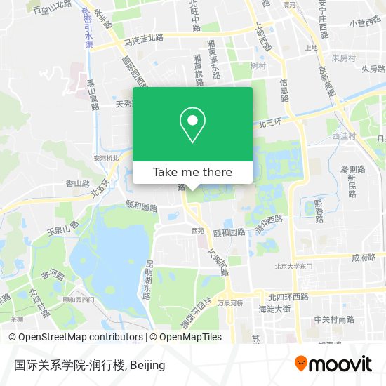 国际关系学院-润行楼 map