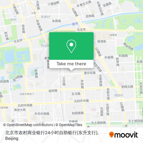 北京市农村商业银行24小时自助银行(东升支行) map