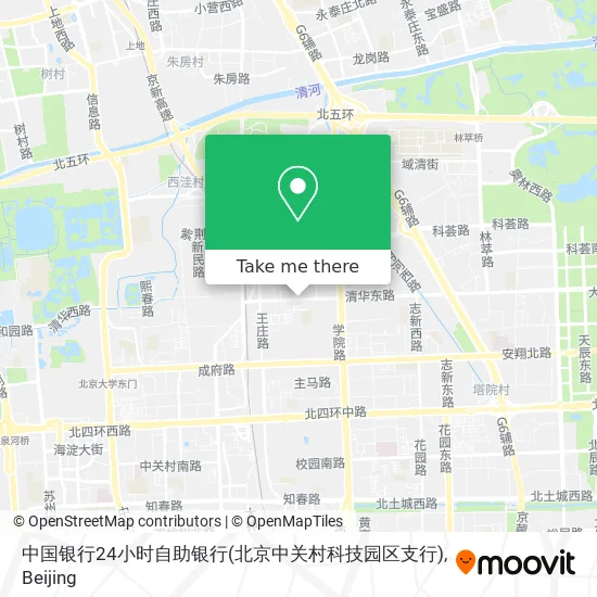 中国银行24小时自助银行(北京中关村科技园区支行) map