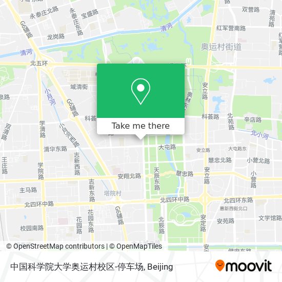 中国科学院大学奥运村校区-停车场 map