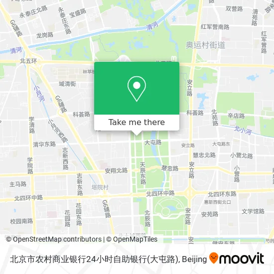 北京市农村商业银行24小时自助银行(大屯路) map