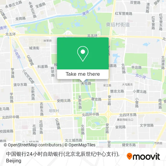 中国银行24小时自助银行(北京北辰世纪中心支行) map