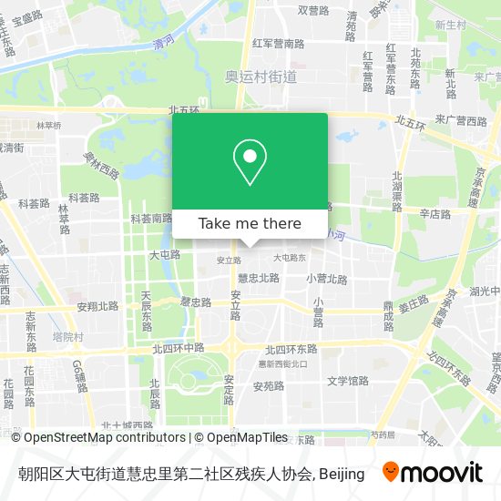 朝阳区大屯街道慧忠里第二社区残疾人协会 map