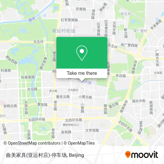 曲美家具(亚运村店)-停车场 map