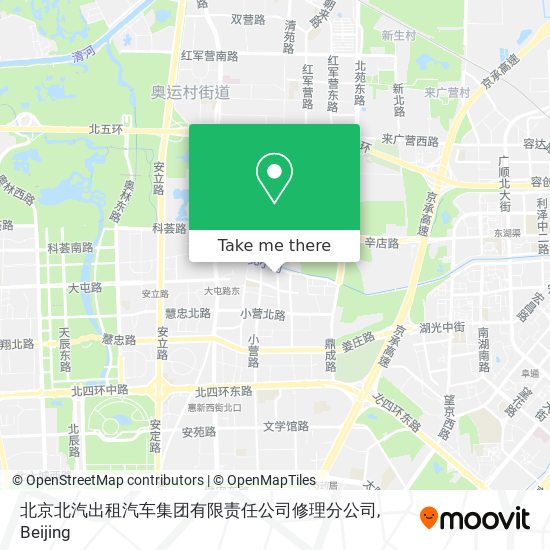 北京北汽出租汽车集团有限责任公司修理分公司 map