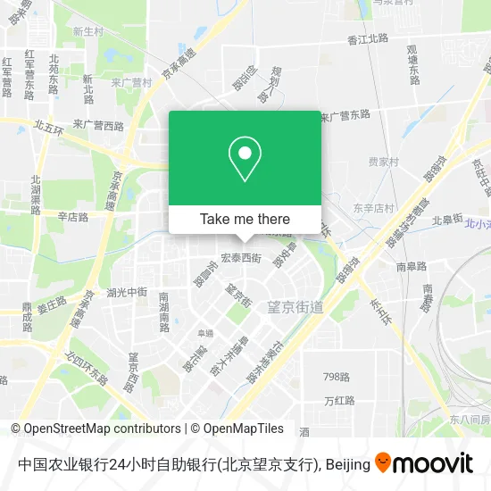 中国农业银行24小时自助银行(北京望京支行) map