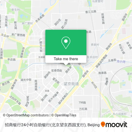 招商银行24小时自助银行(北京望京西园支行) map