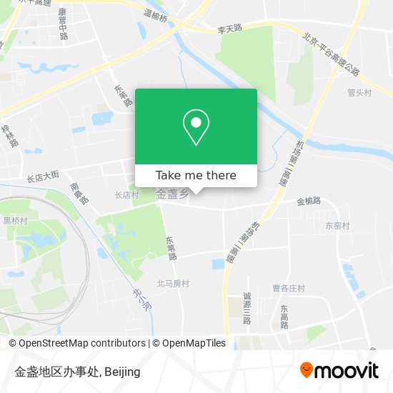 金盏地区办事处 map