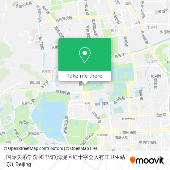 国际关系学院-图书馆(海淀区红十字会大有庄卫生站东) map
