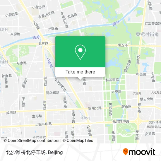 北沙滩桥北停车场 map
