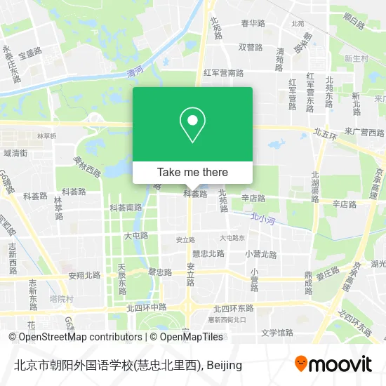 北京市朝阳外国语学校(慧忠北里西) map
