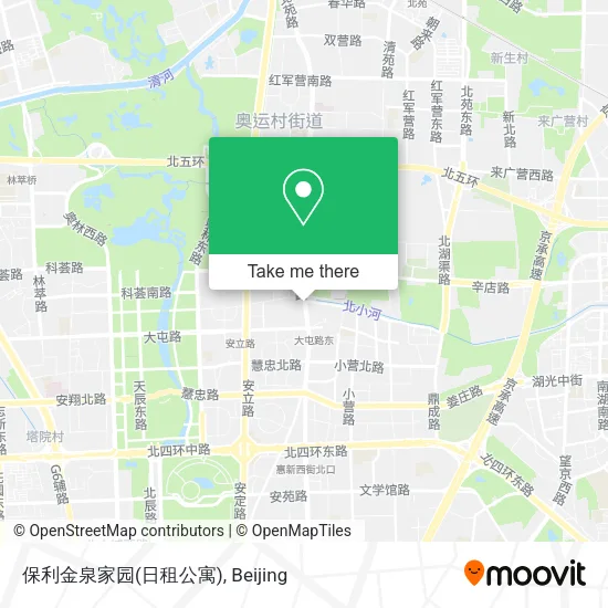 保利金泉家园(日租公寓) map