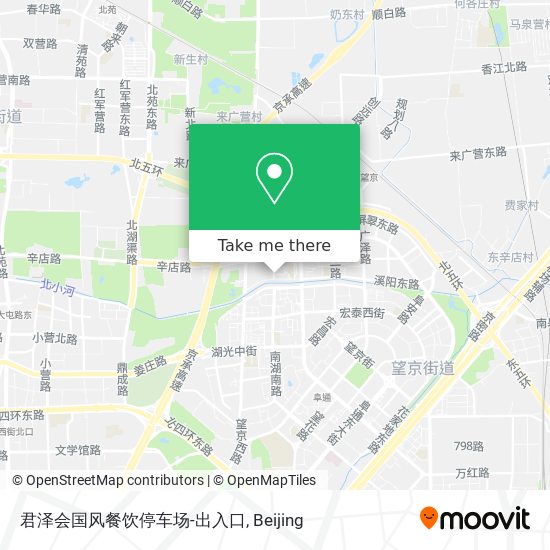 君泽会国风餐饮停车场-出入口 map