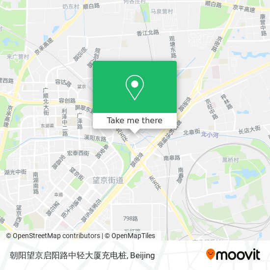 朝阳望京启阳路中轻大厦充电桩 map