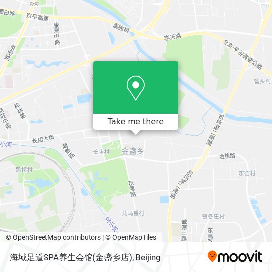 海域足道SPA养生会馆(金盏乡店) map