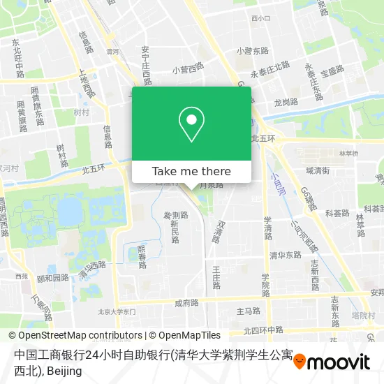 中国工商银行24小时自助银行(清华大学紫荆学生公寓西北) map