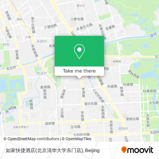 如家快捷酒店(北京清华大学东门店) map