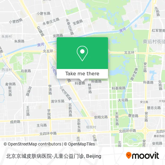 北京京城皮肤病医院-儿童公益门诊 map