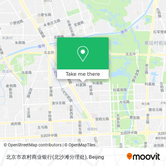 北京市农村商业银行(北沙滩分理处) map
