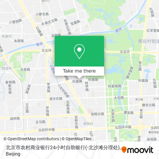 北京市农村商业银行24小时自助银行(-北沙滩分理处) map