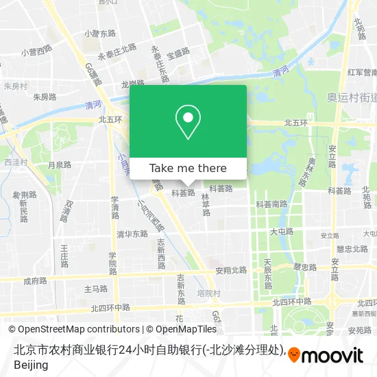 北京市农村商业银行24小时自助银行(-北沙滩分理处) map