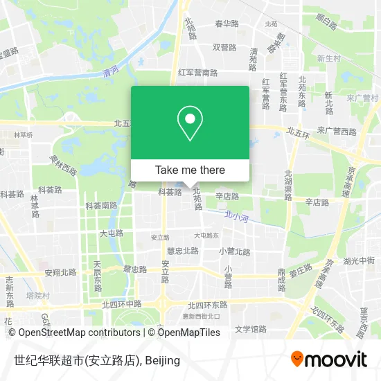 世纪华联超市(安立路店) map