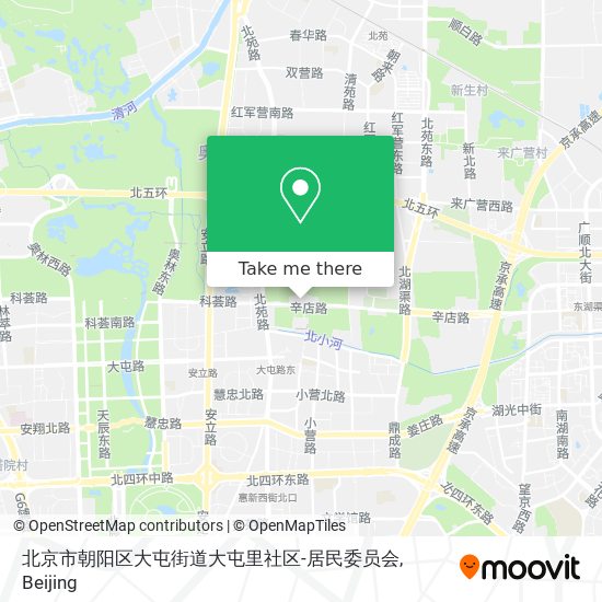 北京市朝阳区大屯街道大屯里社区-居民委员会 map